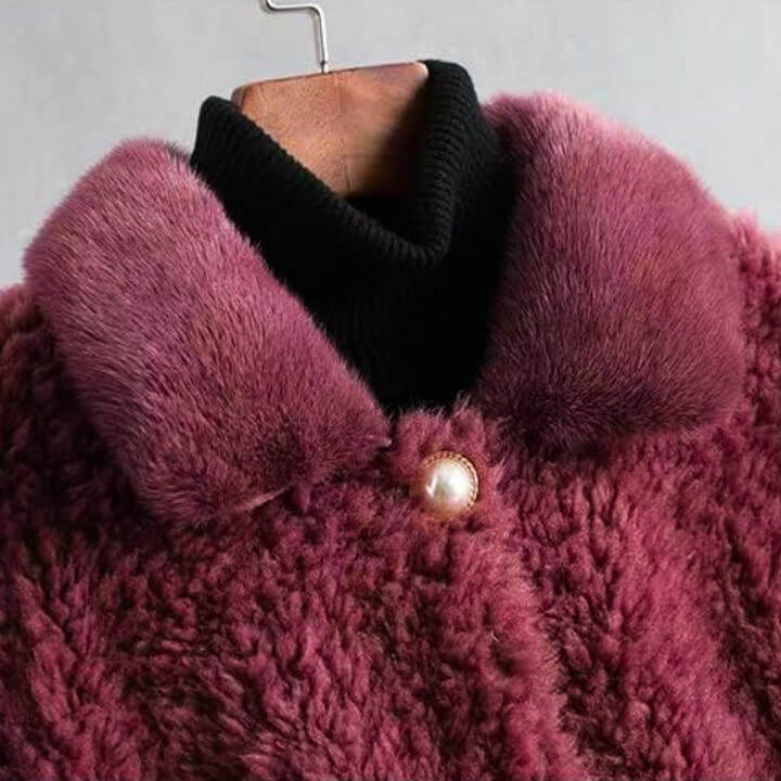 Manteau Hiver Femme Chic en Peau de Mouton 4