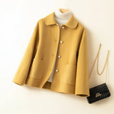 Manteau Hiver Femme Court Cachemir Cachemire Chaud
