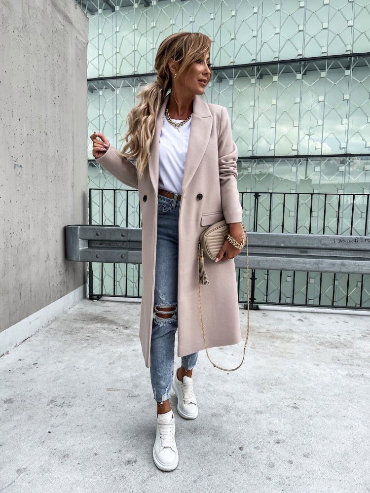 Manteau Hiver Femme Élégant Long 0