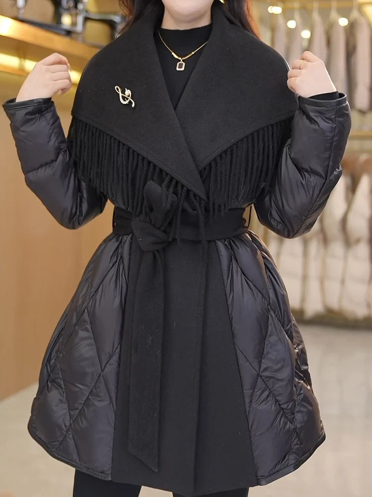Manteau Hiver Femme Élégant Mi-Long 7