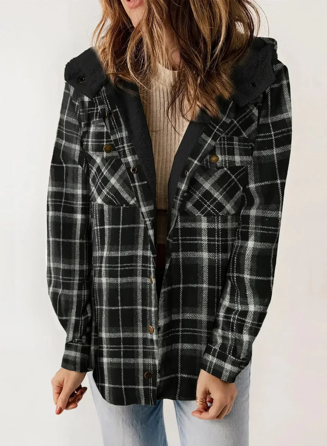 Manteau Hiver Femme Imprimé à Capuche 3