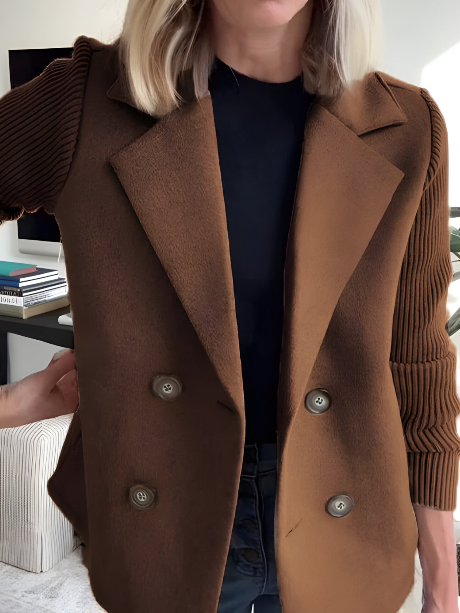 Manteau Hiver Femme Long Autumn Collection Gioupe Deux Pièces