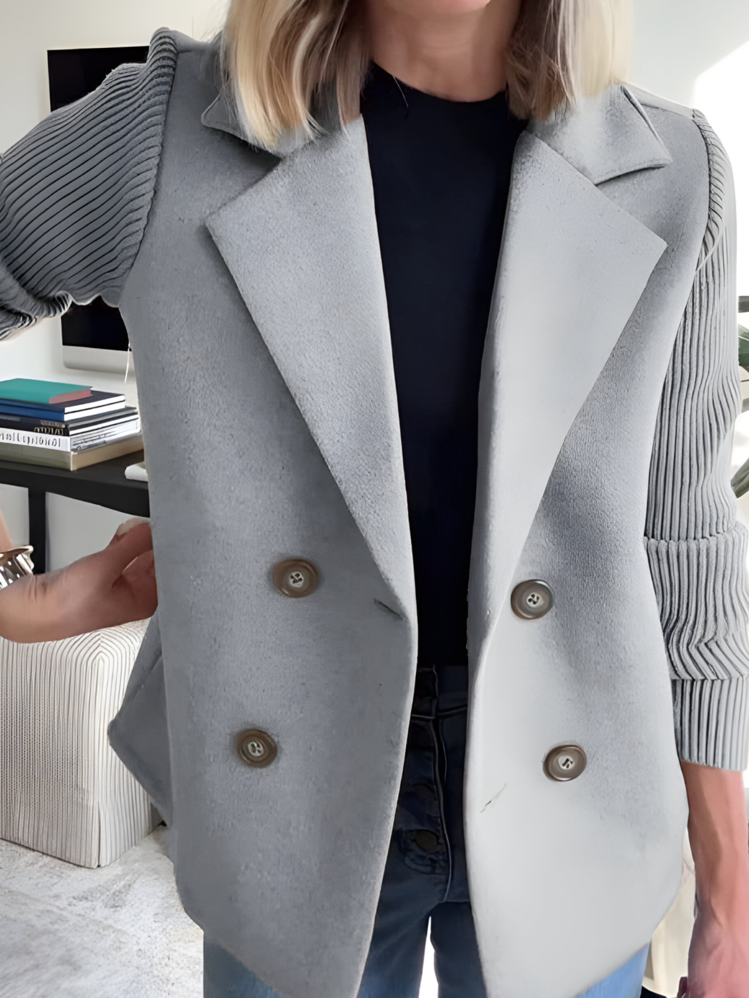 Manteau Hiver Femme Long Autumn Collection Gioupe Deux Pièces