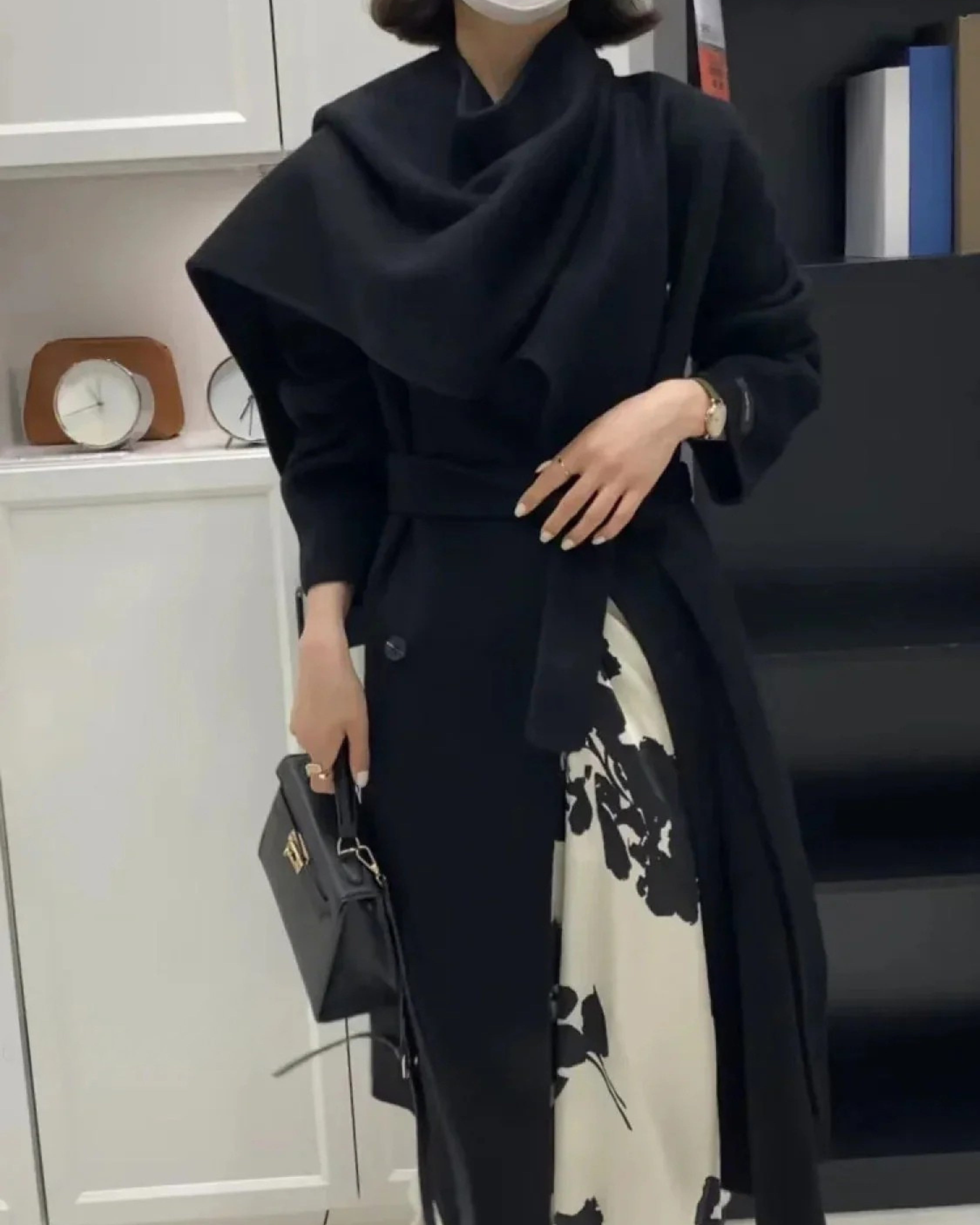 Manteau Hiver Femme Long en Laine Autumn Collection