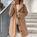 Manteau Hiver Femme Long en Peluch Autumn Collection