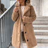 Manteau Hiver Femme Long en Peluch Autumn Collection