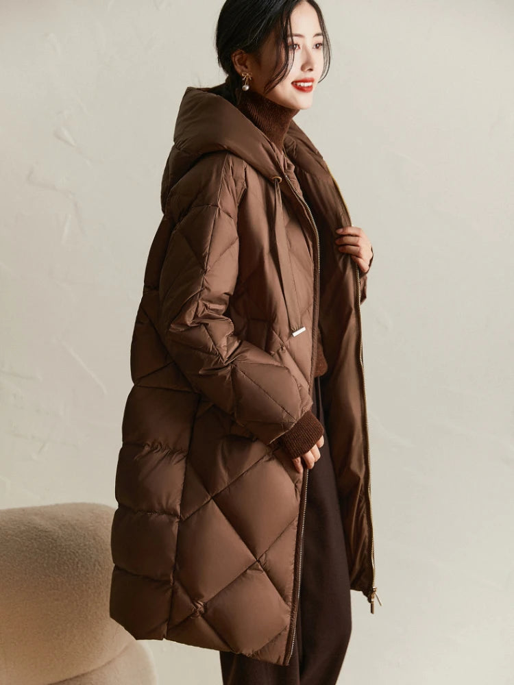 Manteau Hiver Femme Matelassé à Capuche 2