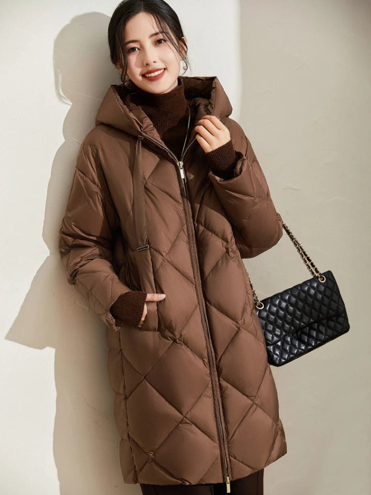 Manteau Hiver Femme Matelassé à Capuche 4