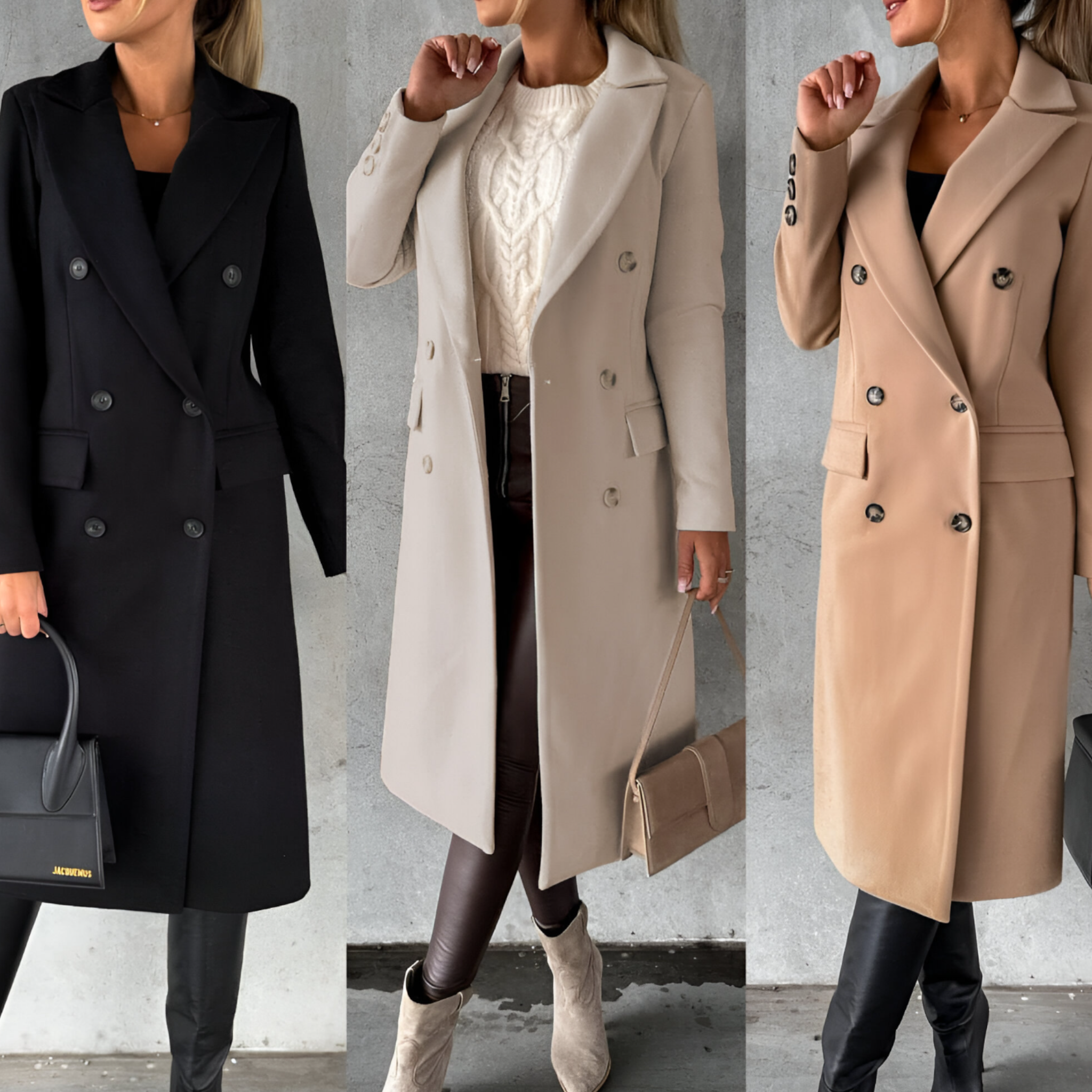 Manteau Hiver Femme Long Polyester Autumn Collection