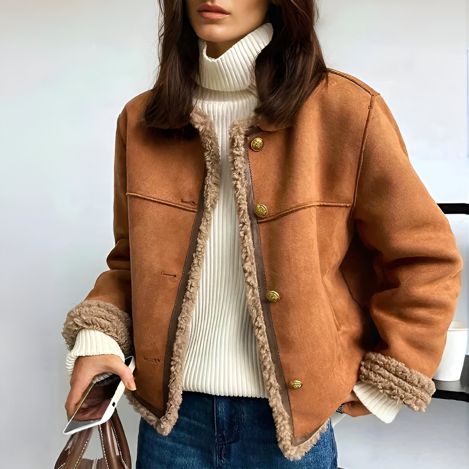 Manteau Hiver Femme en Peau de Mouton Autumn Collection
