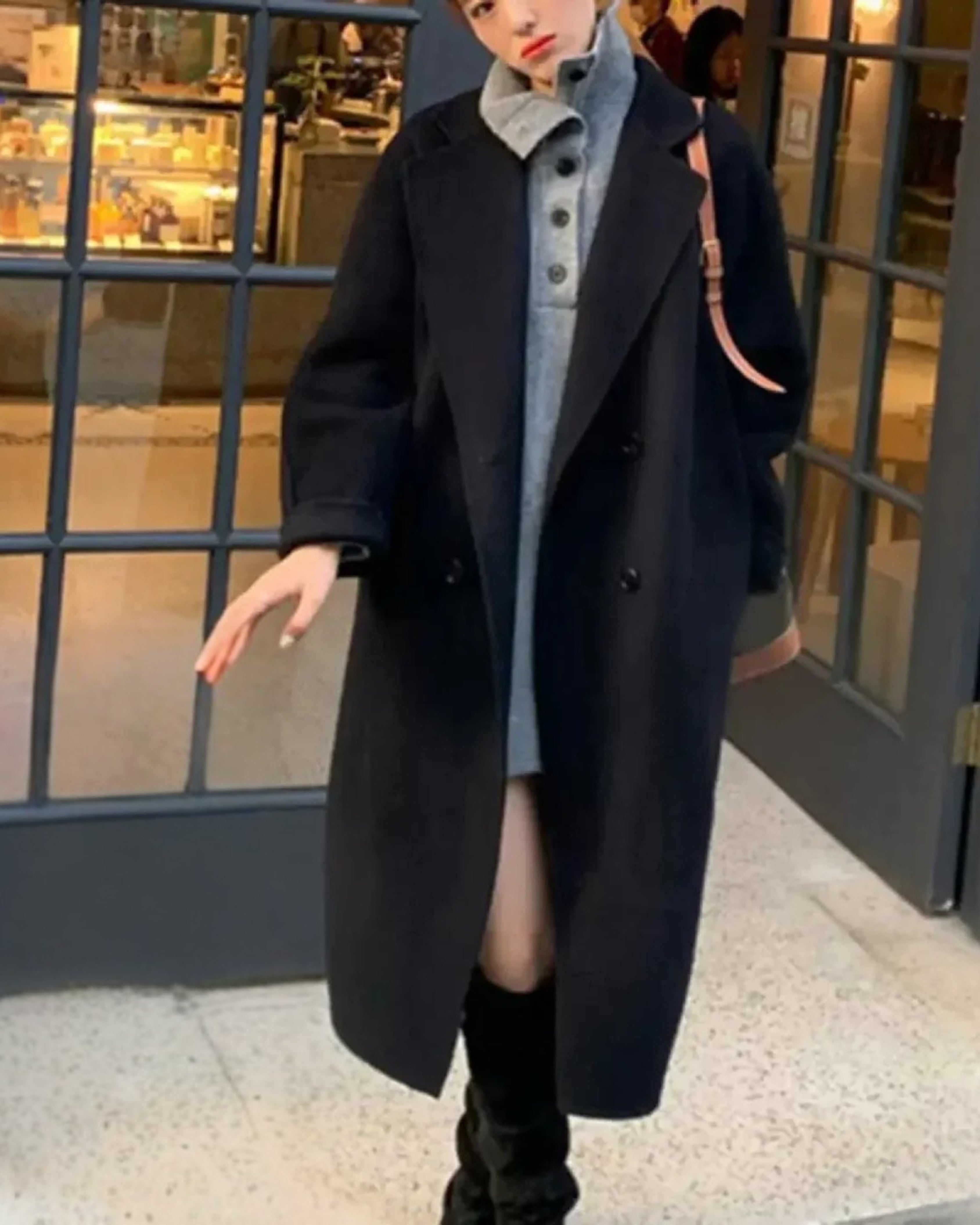 Manteau Long Femme Décontracté Printemps Polyester