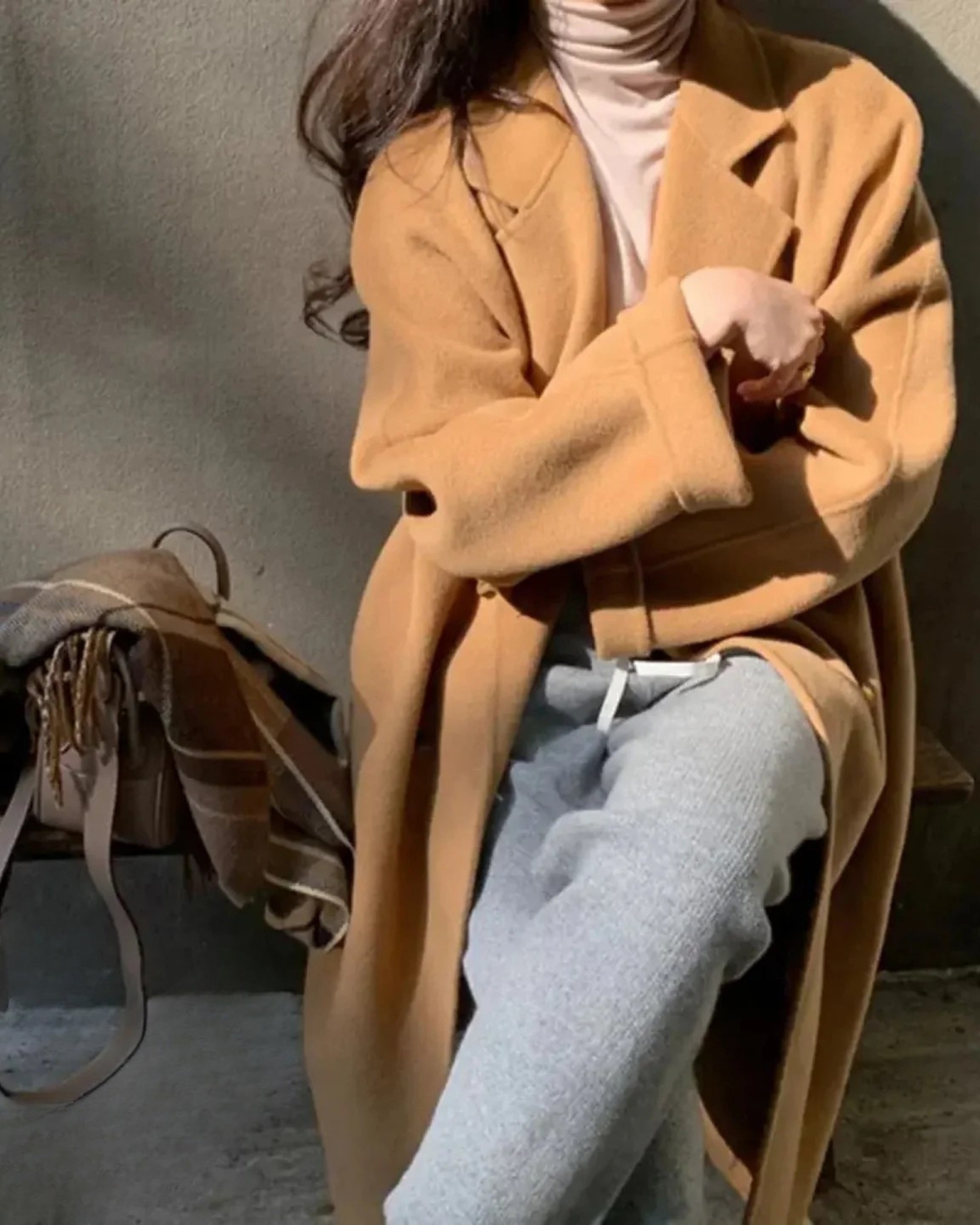 Manteau Long Femme Décontracté Printemps Polyester