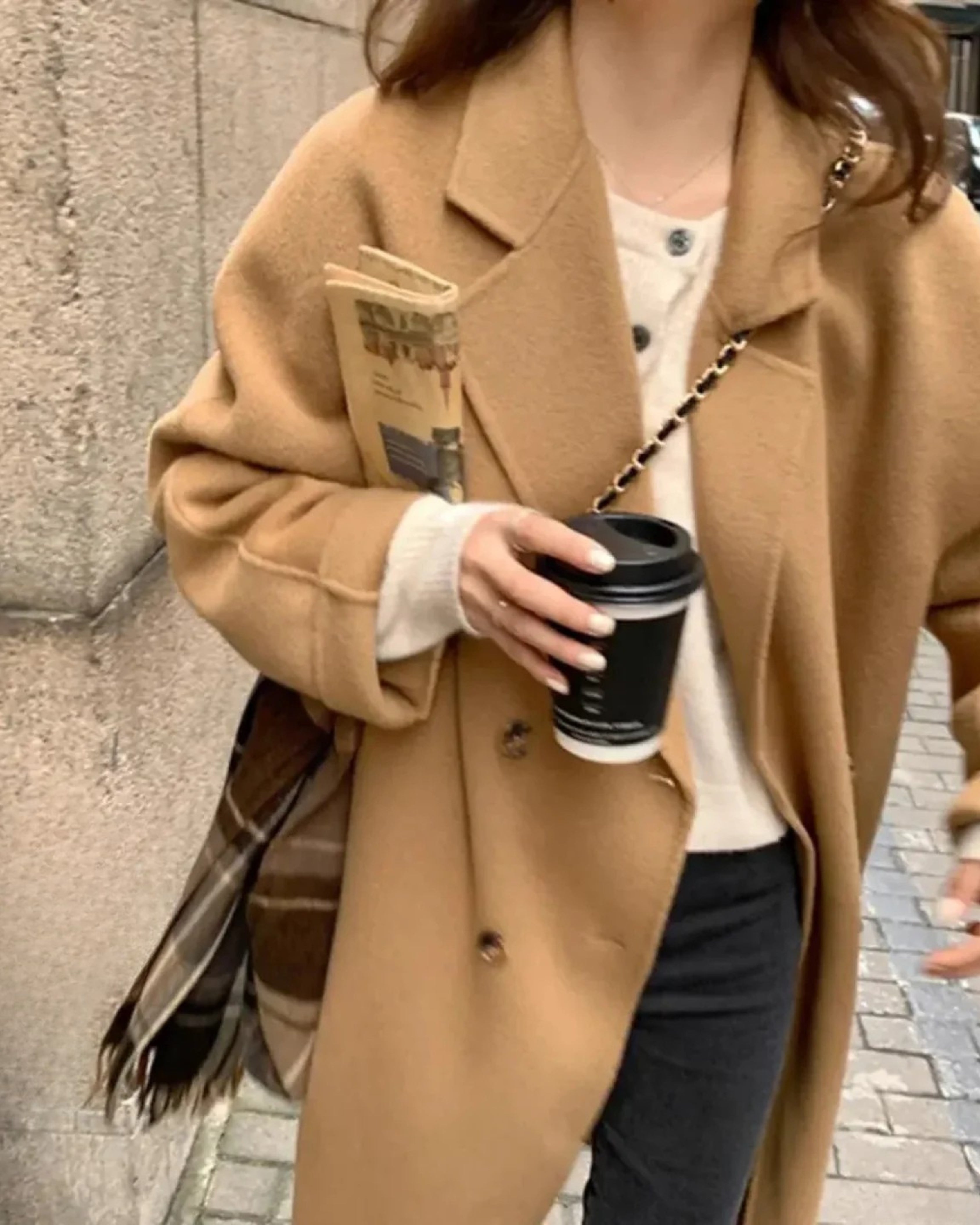 Manteau Long Femme Décontracté Printemps Polyester