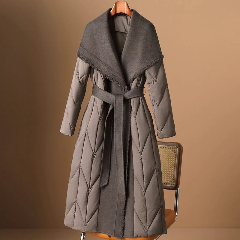 Manteau Long Femme Hiver Chic Matelassé 1
