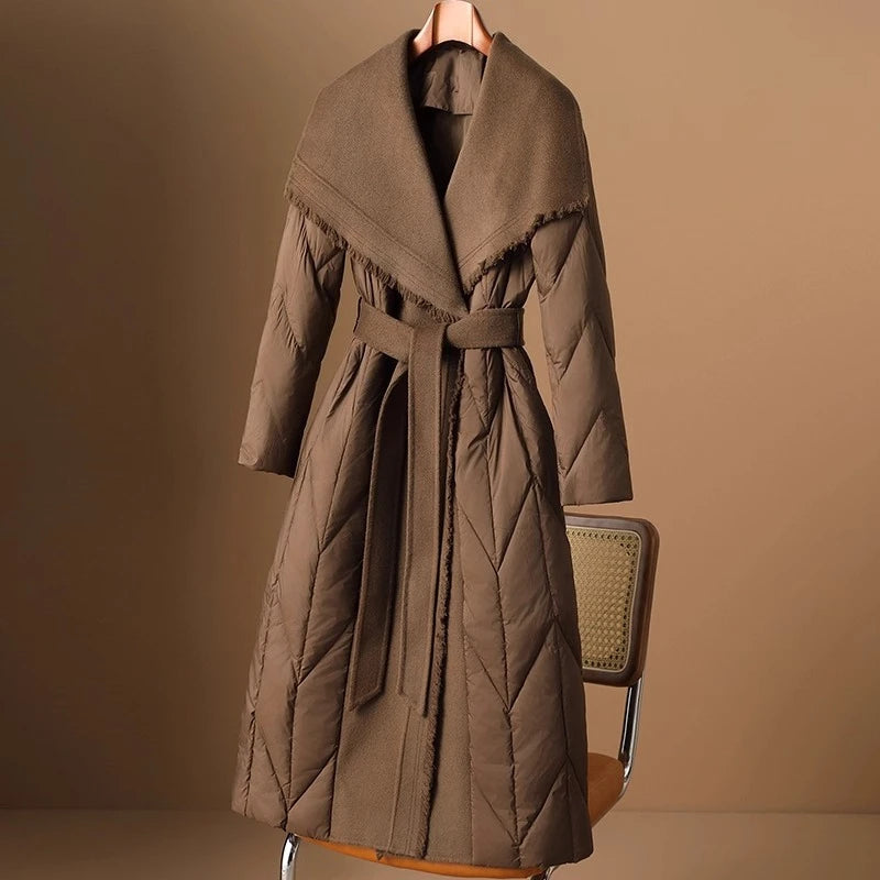 Manteau Long Femme Hiver Chic Matelassé 2