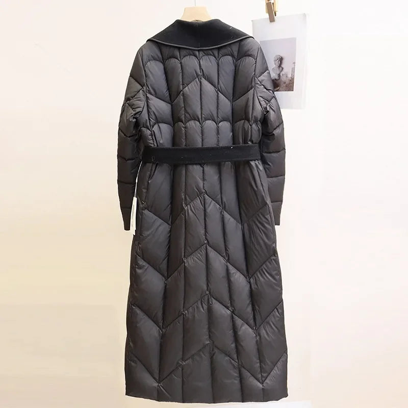Manteau Long Femme Hiver Chic Matelassé 3