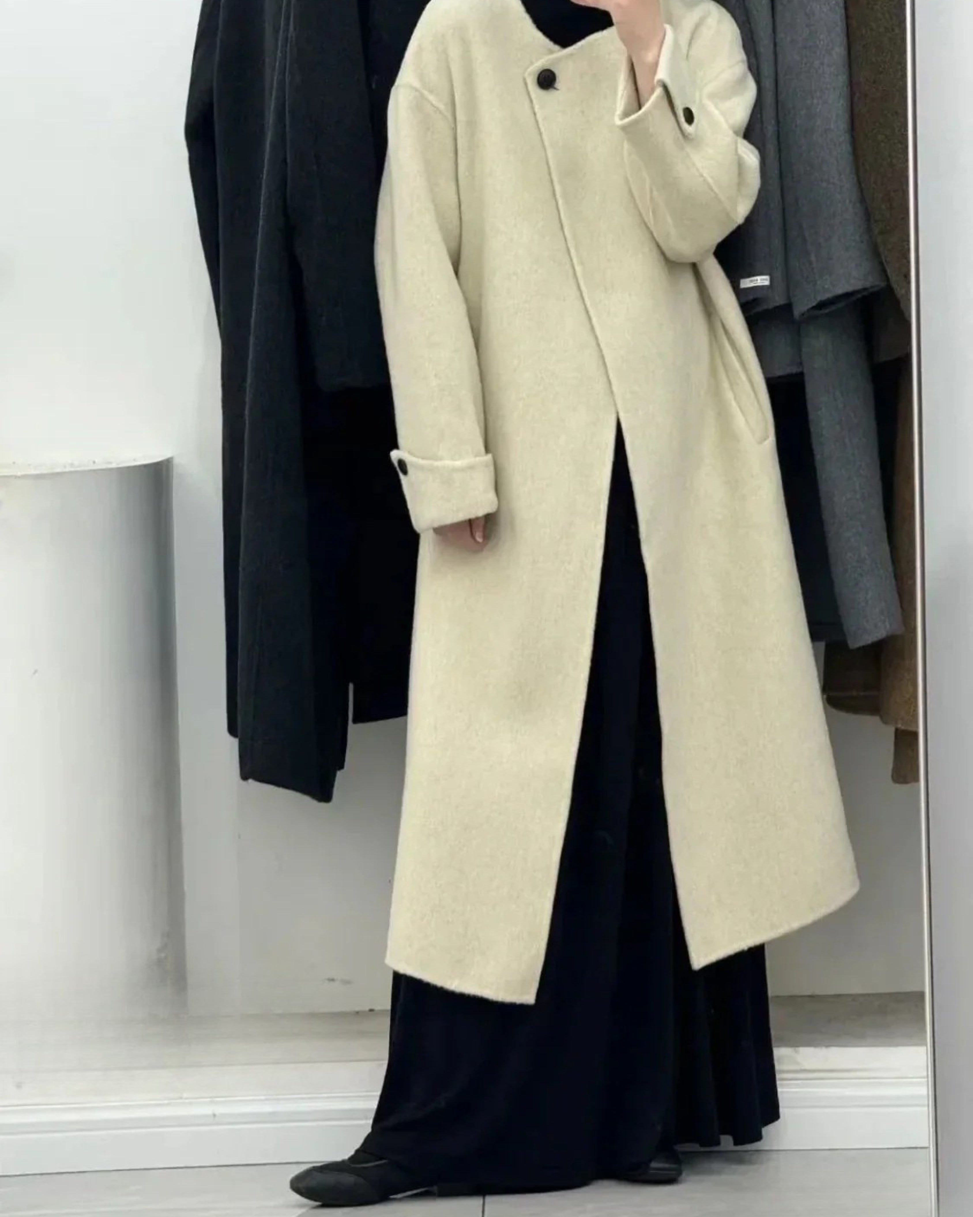 Manteau Long Femme pour Hiver Laine Autumn Collection