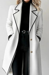 Palton lung pentru femei iarnă cu mâneci lungi poliester