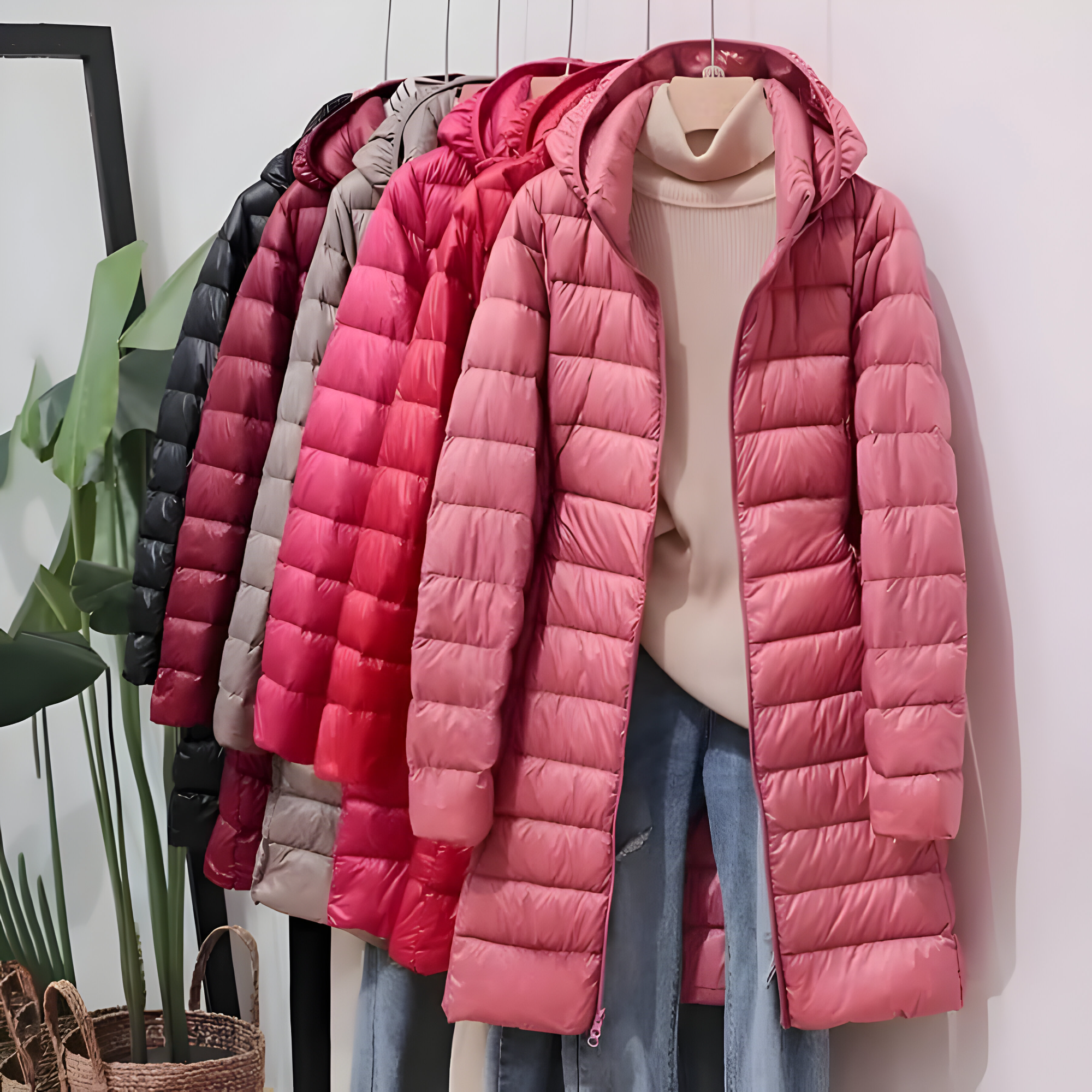 Damen Langmantel Winter mit Kapuze Herbstkollektion