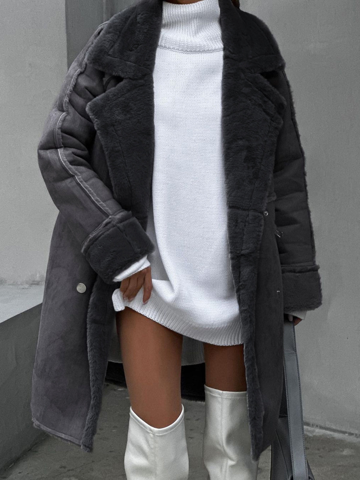Manteau Long Hiver Femme Élégant 2