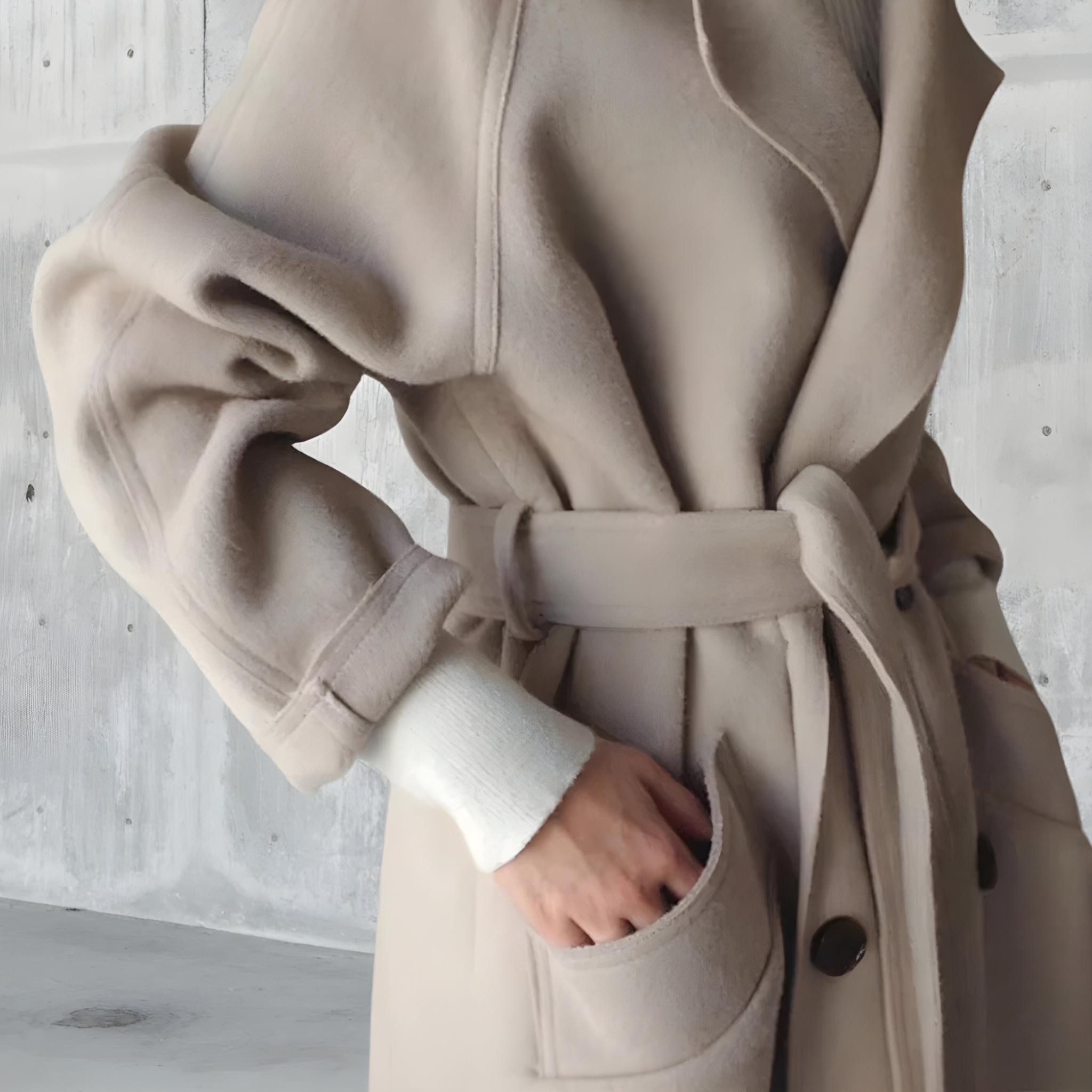 Damen Winter Langmantel aus Wolle Herbstkollektion