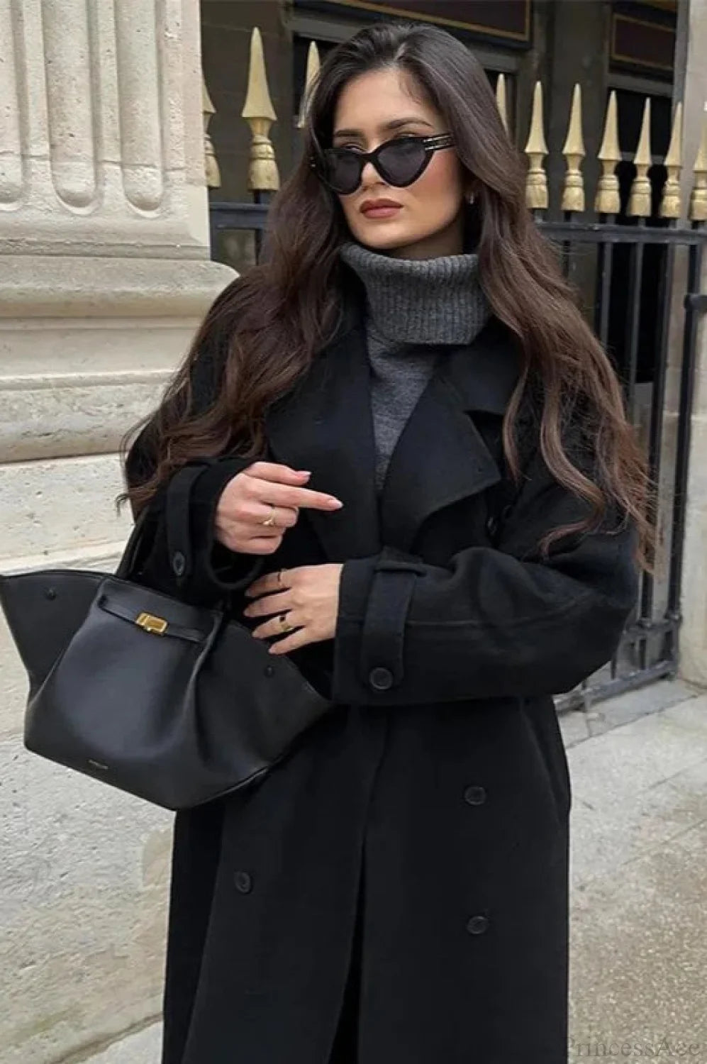 Manteau Long à Revers pour Femme 3