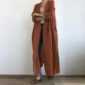 Eleganter langer Damen-Trenchcoat - klassischer Mantel Frühling/Herbst