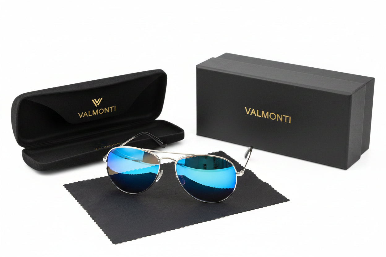 Lunettes solaires homme, polarisées, forme pilote, monture légère