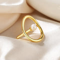 Bague Contemporaine en Or avec Perle Femme