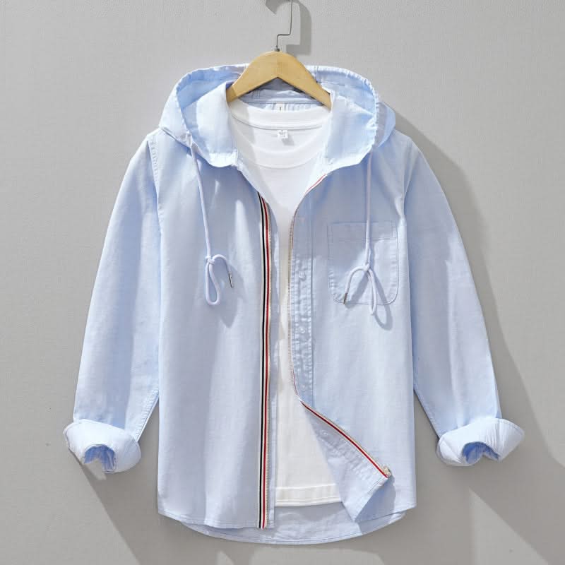 Pull à capuche léger en lin et coton pour homme et femme