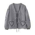 Niedliche Vichy-Karo-Bluse mit Puffärmeln und Taschen