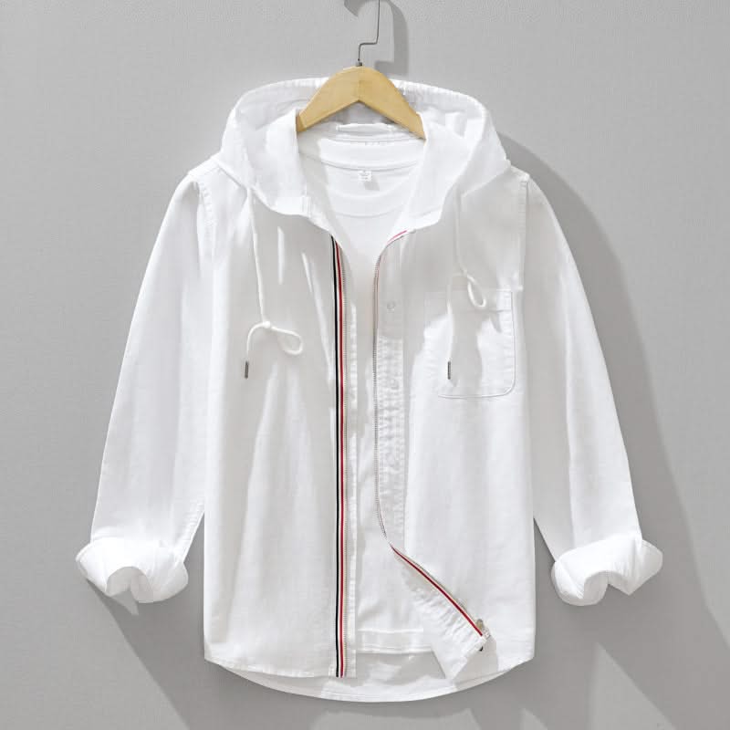 Pull à capuche léger en lin et coton pour homme et femme