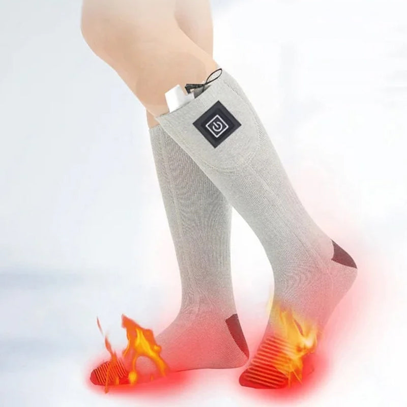 Chaussettes Chauffantes Rechargeables - Température Réglable