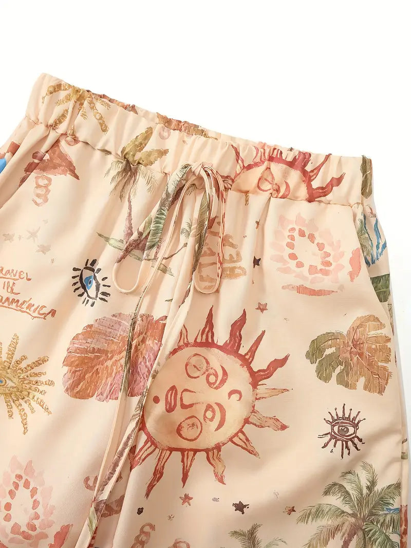 Pantalon Bohème Chic à Jambes Larges 3