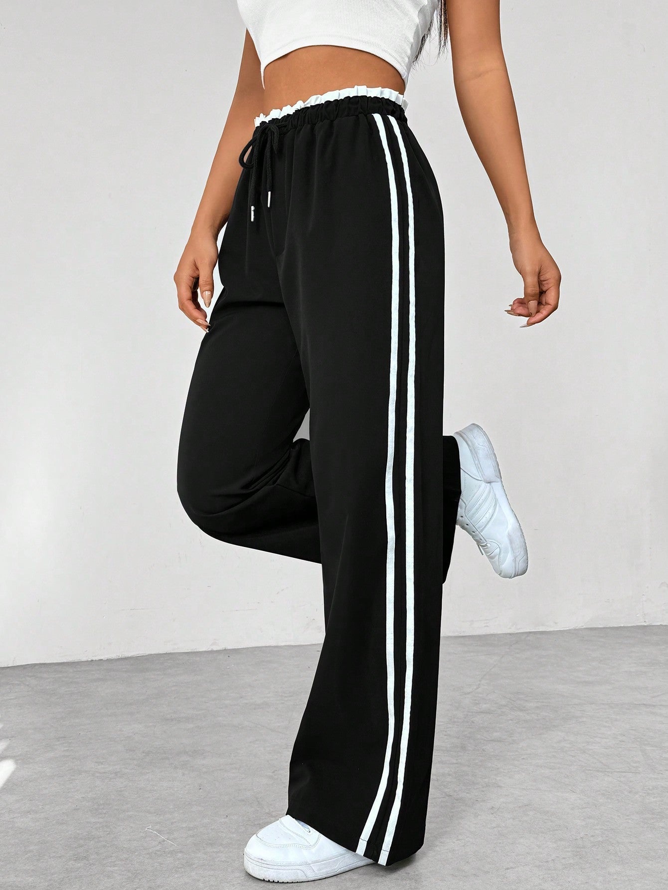 Pantalon Femme Large Style Décontracté 1