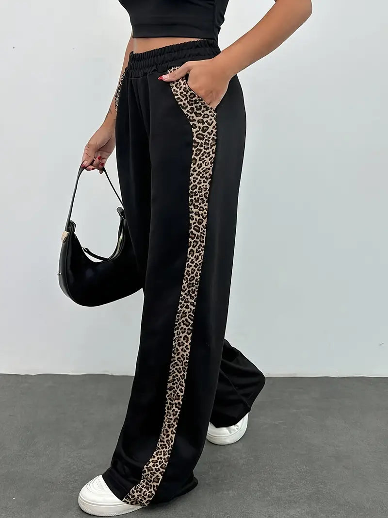 Pantalon Fluide Femme Élégant à Jambes Larges 2
