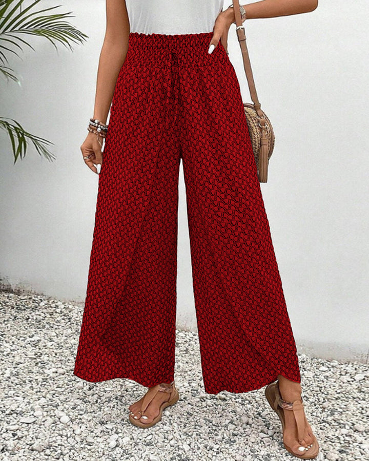 Pantalon Fluide Femme Imprimé Géométrique Élégant 5