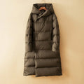 Warme Damen-Parka für den Winter mit Kapuze, weiß