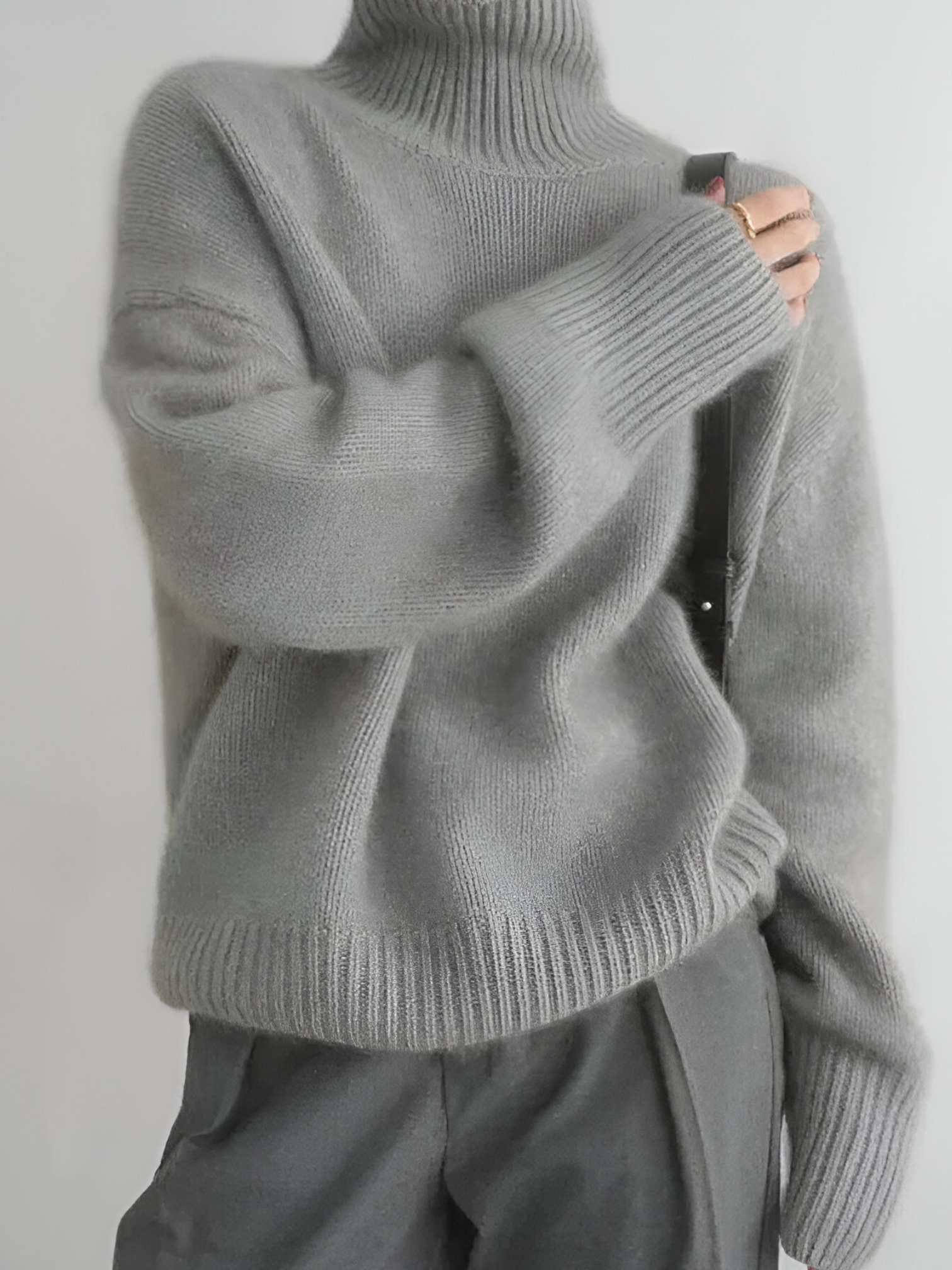 Kaschmirpullover für Damen mit Rollkragen, Herbstkollektion