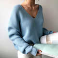 Pull Femme Ample Col V Autumn Collection Mode Féminine