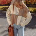 Pull Femme Ample Patchwork Confortable Encolure Ronde