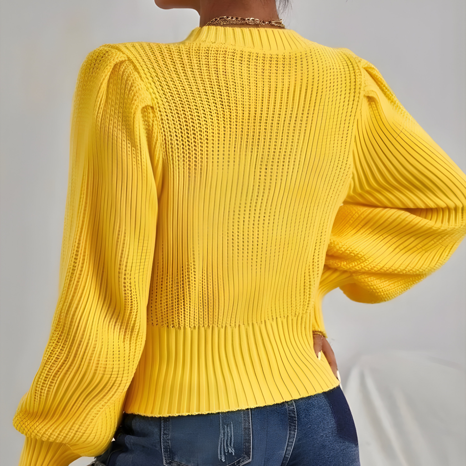 Pull Femme Manches Lanternes Torsadé Autumn Collection