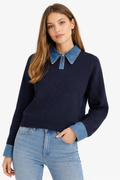 Damenpullover mit Hemdkragen Zeitgenössische Mode Neue Kollektion