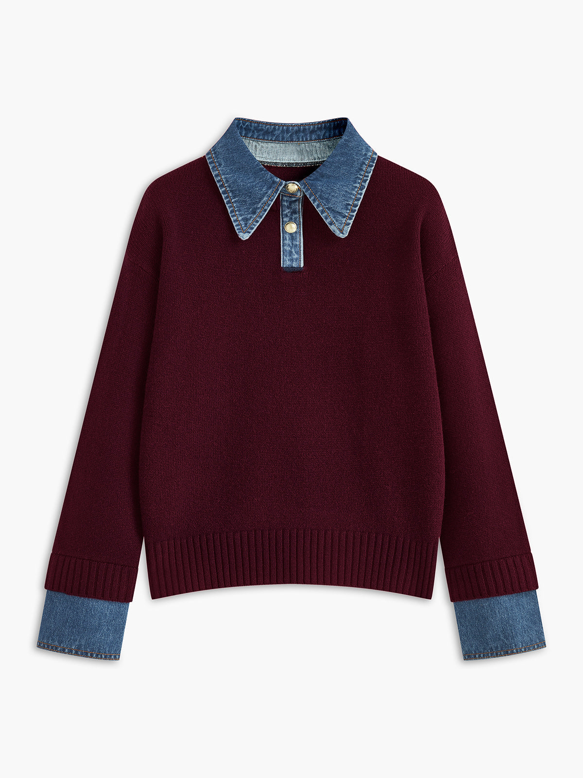 Pull Femme Chic à Col Chemise 3