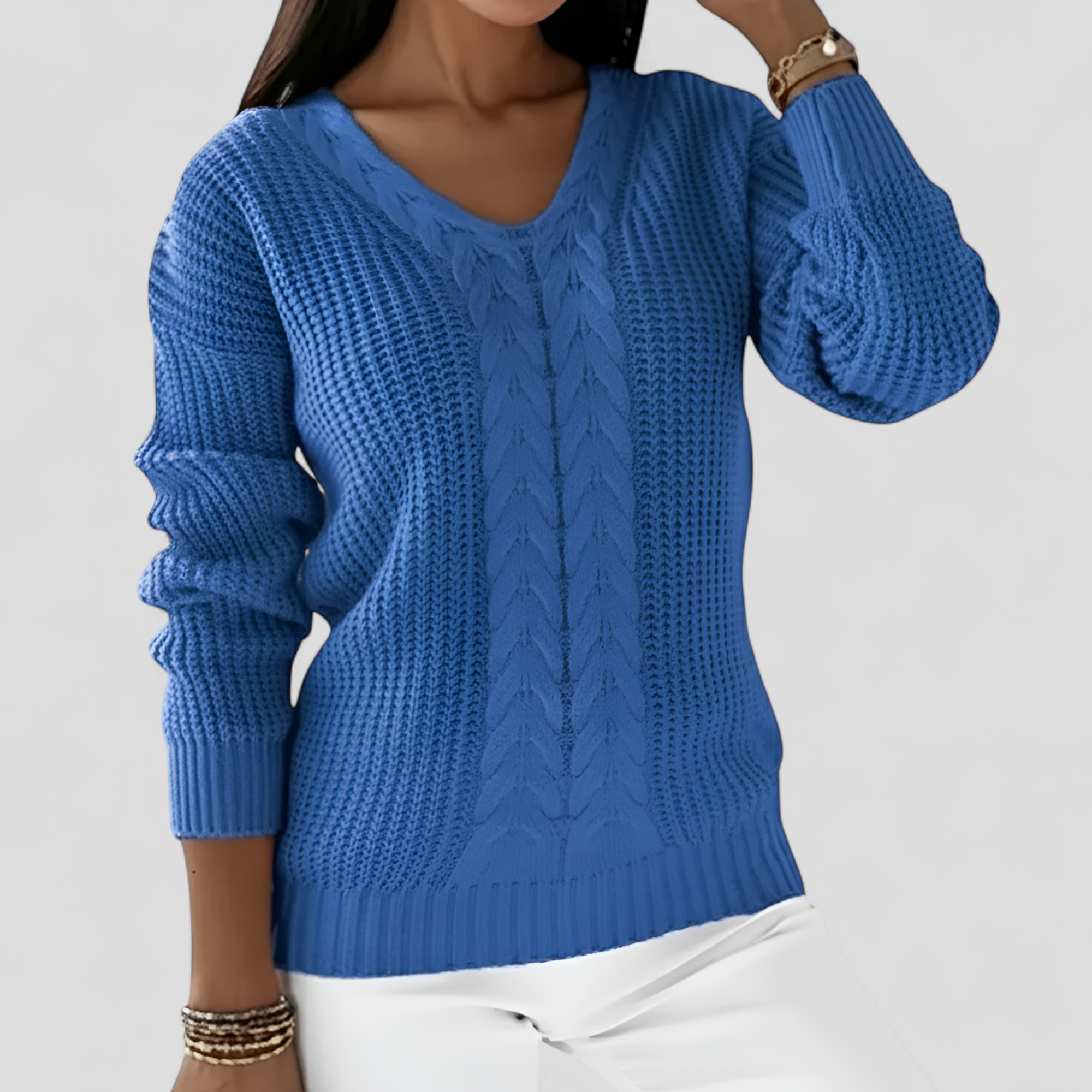 Pull Femme en Col en V Maille Autumn Collection