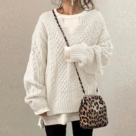 Pull Femme Confortable Tricoté Moderne 0