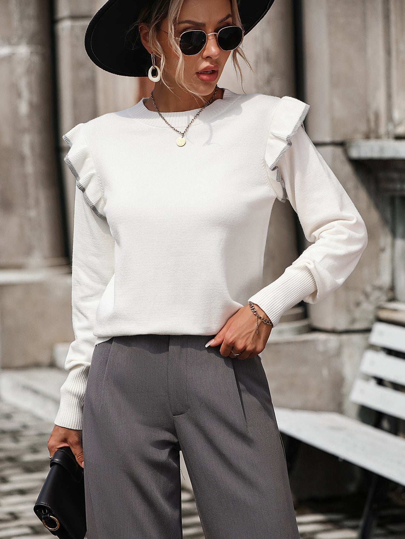 Pull Femme Confortable à Col Rond 3