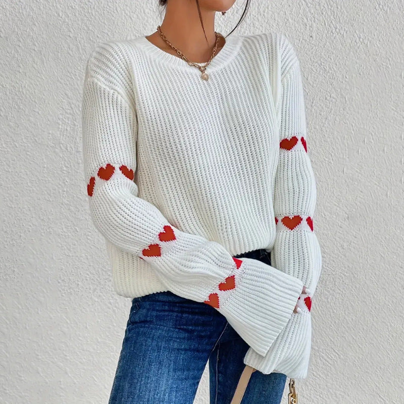 Pull Femme Décontracté à Col Rond 1