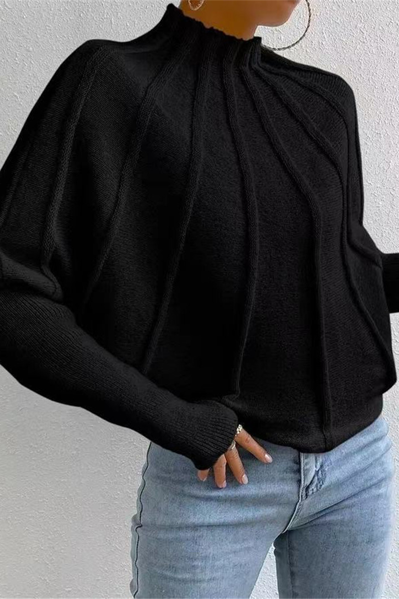Pull Femme Décontracté à Demi-Col Roulé 4