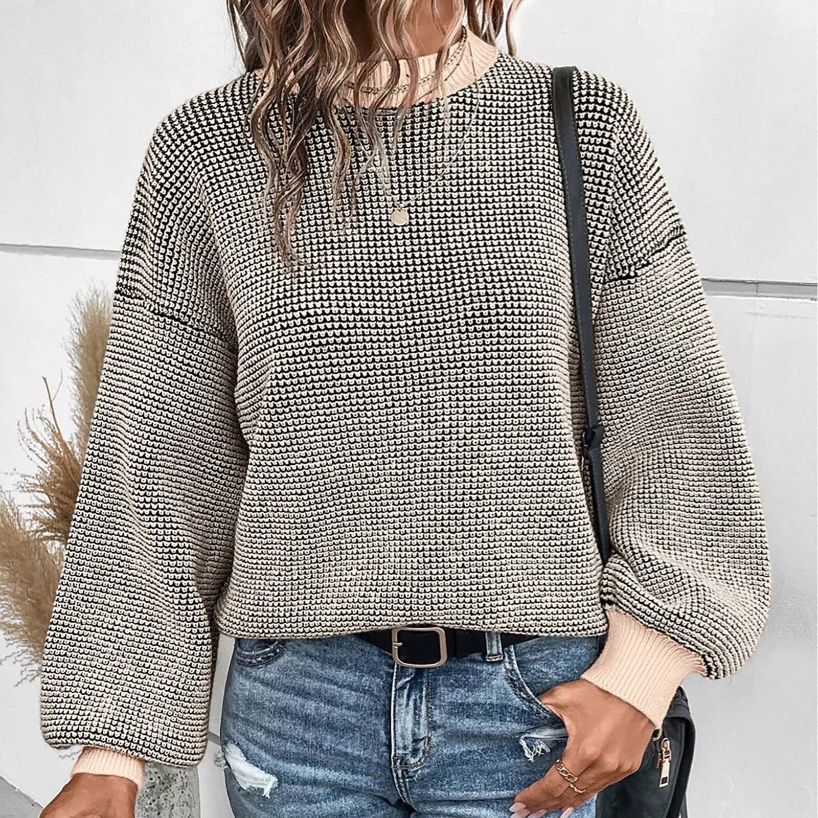 Pull Femme Délavé Chic en Laine 1